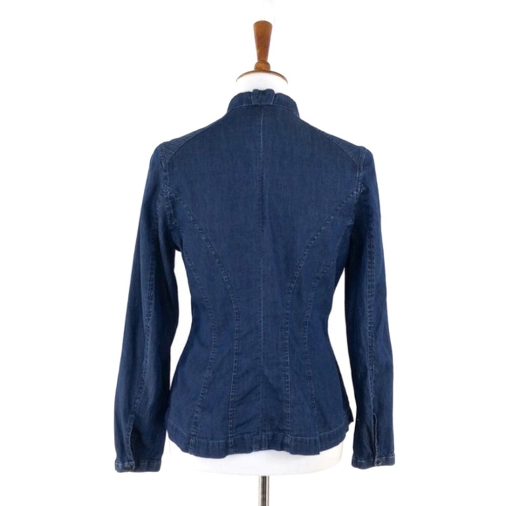 Pendeleton Denim Button Front Mandarin Collar Top - image 4